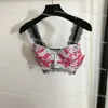 Sexig halter Yoga väst tryckt sömlösa yogabyxor Set kvinnor Push Up Yoga Bra Summer Gym sportsjogg Yoga kläder