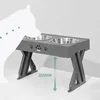 Dog Bowls Feeders Dog Double Bowls Adjustable Elevated Feeder Pet Feeding Raise Cat Food Water Bowls with Stand Stainless Steel Lift Tabel for Dog 231213