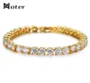 Noter Tennis Armband Men pojkar Micro Crystal Braslet Male Hand Jewelry Charm Gold SilverColor Chain Link Braclet Armband3577026