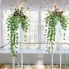 Dekoratif Çiçekler 90 cm karpuz sarmaşık asma yapay bitkiler yeşili zincir duvar asılı yapraklar ev odası bahçesi