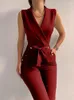 Women's Two Piece Pants Women's Summer V-neck Fashion Casual Onesie