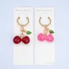 Rot-rosa Chelizi-Anhänger, beliebter Damen-Taschenschmuck, süßer Sommer-Kirschfrucht-Schlüsselanhänger