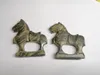 1pc Beautiful And Cute Old Hand-Carved Jade Chinese Sculpture Standing War Horse