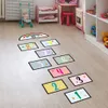 Números dos desenhos animados hopscotch jogo piso adesivos quarto adolescente adesivos de parede para quarto das crianças menino menina quarto adesivos decorativos decoração pvc