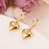 24 k Geel Massief Goud Gevuld Mooie hart Hanger Kettingen oorbellen Vrouwen meisjes partij sieraden sets geschenken diy charms282n