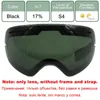 Ski Goggles LOCLE GOG-201 Lens Ski Goggles Lens Anti-fog UV400 Big Spherical Ski Glasses Snow Goggles Eyewear Lenses ReplacementLens Only 231214