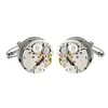 Watch Movement Cufflinks for immovable Stainless Steel Steampunk Gear Watch Mechanism Cuff links for Mens Relojes gemelos318A