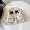 Kinder Designerjacke Mädchen Perlenschnalle Lammwolljacken Winter Kindermantel C2048