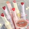 Lipstick Jelly Lip Glaze Flower Mirror Water Lipstick Heart-shaped Lip Gloss Moisturising Lipstick Pen Waterproof Non-stick Cup Korean 231214