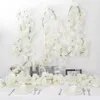 Flores decorativas grinaldas 2 pçs artificial flor de cerejeira videira pétala branca para sempre plantas guirlanda para decoração de casa casamento pa2939