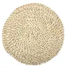 Bordmattor Rund Natural Rattan Cup Mat Pad Isolation Placemats Padding Kök Decoration Accessories