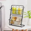 Houders voor potdeksels Keukenorganizer Plank Dubbellaags Kruiden Groenten Fruit Houder Montage Badkamer Cosmetisch Verwijderbare standaard Opslag 231213