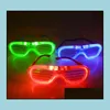 Other Festive & Party Supplies Fashion Led Light Glasses Flashing Shutters Shape Flash Sunglasses Dances Party Supplies Festival Decor Dhaxn