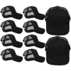 Kapity kulowe 10pcs transfer ciepła Baseball Hats DIY Puste drukarstwo kapelusz Siatka Sublimacja