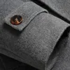 Vestes pour hommes Y2K épais double boutonnage laine laine bureau long trench manteau pardessus coupe-vent vêtements d'extérieur hommes coréen automne hiver vêtements 231213