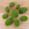 Pedra verde do musgo das pedras decorativas das flores 12 artificial para o frasco de vidro estabilizado