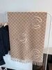 Quality Double-Sided Two-Color Cashmere Embroidered Scarf Women's Same Style Diamond Plaid Wool Shawl Fashion