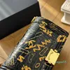 Clássico ieboy graffiti designer crossbody saco de couro feminino scrawl bolsa de ombro bolsa dupla carta moda mensageiro sacos