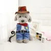 Cat Costumes Pet Dog Costume Cowboy Jeans Hoodie Shirts Halloween Jumpsuit Puppy Clothes Funny Coat