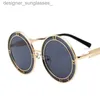 Solglasögon 2021 Sommarsolglasögon Fashion Sol Glasögon för män och kvinnor Round Roman Design Unisex Stylish Solglasögon UV400L231214