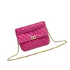 Chain Stud Small One Womens Sac Sacs Rivet Star Valenn Style Sheepskin épaule de haute qualité carrée de verrouillage décontracté Boucle de croix.