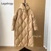 Parkas femme Lagabogy hiver femmes veste longue Parkas 90% blanc canard vers le bas manteaux femme à capuche chaud bouffant pardessus Ultra léger vêtements d'extérieur 231213