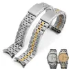 19 mm Watch Accessories Band dla Prince and Queen Strap Solid ze stali nierdzewnej Srebrna złota bransoletka Bands252G