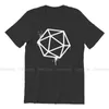 Homens Camisetas D20 Dice White Spray Paint DND Jogo Camisa Clássico Adolescente Gótico O-pescoço TShirt Grandes Vendas Harajuku Roupas