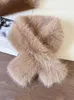 Scarves Fur Cross Scarf Winter Warm Fluffy Faux Shawls Outdoor Windproof Neckerchief Fuzzy Thicken Neck Protection Shawl