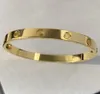 Love gold bangle Au 750 18 K never fade 1621 size with box with screwdriver official replica top quality luxury brand jewelry pre9408223