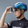 Cycling Helmets ROCKBROS Bicycle Helmet LED Light Rechargeable Mountain Road Bike Sport Safe Hat For Man 231213