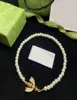 Lyxdesigner Fashion Pearl Bee Chokers Necklace Ladies Party Gift Jewelry High Quality With Box1197334