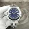 Speciaal gemaakt waterdicht horloge Bestverkochte mode-horloges heren 41 mm 4500 V blauwe wijzerplaat Mechanisch transparant automatisch saffier2814