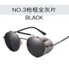 European and American New Steampunk Glasses Personalized Windshield Sunglasses Retro Color Film Reflective Toad Glass