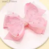 Headwear Hair Accessories Sweet Pink Pearl Bowknot Hairpins Cute Girls Lace Hair Clips Kids Hair Styling Tools Boutique Headwear Girls Hair AccessoriesL231214