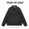 FOG Double Track Season 9 New American Washed Old High Street Loose Jacket Men's and Women's Denim Coat Trendy Instagram