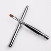 Makeupborstar Portable Lips Borst Pen Metal Handle Cosmetic Lipgloss Lipstick Lip Gloss med Protect Cap