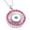 Pendentifs colliers Sublimation Zircon rond pendentifs bouton collier bijoux 006 consommable 20 pcs/lot