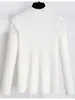 Arbeitskleider Herbst Winter Zweiteilige Sets für Frauen Outfit Korean Casual Basic Strickpullover Straped High Waist Slim Dress Set Kleidung