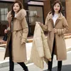 Casacos de trincheira femininos moda casual 2023 feminino inverno parkas para mulheres longo grosso parka forro remover jaqueta roupas femininas