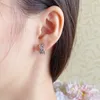 fashion jewelry stud dangle rivet earrings for women 925 Sterling silver 18k gold rose gold with rhinestone