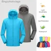 Andra kläder C2 Rain Coat Camping Rain Clothes Dry Suit byxor Vattentät solvattenskydd Skin Vindbrytare med Pocket Jacket Men/Womenl231215