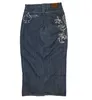 Męskie dżinsy High Street Hip-Hop Retro Washed Pocket Straight Loose Dżinsy Kobiet Y2K Niski państwo amerykańskie zwykłe proste spodnie o długości podłogi 231214