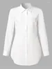 Blusas de mujer, blusa elegante de oficina, camisa blanca, Primavera Verano 2024, manga larga, botones ajustados y Tops, camisas de trabajo informales