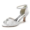 Robe chaussures Minishion sandales de mariage pour femmes talon bas dentelle confortable fête formelle JY116