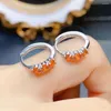 Hoop Earrings Natural Untreated Earth Mined VVS Orange Fire Opal 925 Sterling Silver Women For Gift