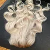 Synthetic Wigs 6 20inch Ombre Color Human Hair Topper Blonde PU mono Base 100 Remy Piece Skin Clip in 4 613 Toupee For Women 231214