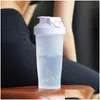 Botellas de agua Botella de coctelera deportiva portátil Jugo Batido de proteína en polvo Mezcla a prueba de fugas Taza de batido con bolas BPA Fitness Drinkware DH3PH