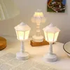 Obiekty dekoracyjne figurki Retro Lampa Lampa Lampa Lampa Lampa Nocne światła Mini Street Design Akcesoria