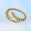 2 Tone 18k Gold Filled Curb Chain Ketting Armband Sieraden Set Voor Mannen Feest Verjaardag317j1161992